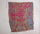 Textile Fragment, Silk, metal thread