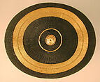 Crown, Vegetable fiber and gold thread or wire; woven