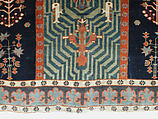 Garden Carpet, Cotton (warp and weft), wool (pile); symmetrically knotted pile