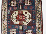 "Karachov" Kazak Carpet, Wool (warp, weft, and pile); symmetrically knotted pile