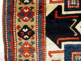 Star Kazak Carpet, Wool (warp, weft, and pile); symmetrically knotted pile