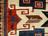 Star Kazak Carpet, Wool (warp, weft, and pile); symmetrically knotted pile