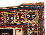 Star Kazak Carpet, Wool (warp, weft, and pile); symmetrically knotted pile