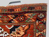 Storage Bag (Chuval) Face, Wool (warp, weft and pile), cotton (weft); asymmetrically knotted pile