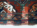 Storage Bag (Chuval) Face, Wool, (warp, weft and pile), cotton (weft); asymmetrically knotted pile