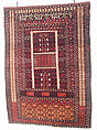 Tent Door Hanging (Ensi), Wool (warp, weft and pile), cotton (pile); symmetrically knotted pile