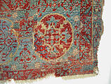 Mamluk Carpet, Wool, (warp, weft and pile); asymmetrically knotted pile