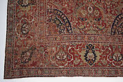 Carpet, Wool (warp, weft and pile); asymmetrically knotted pile