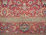 Carpet, Silk (warp), wool (weft and pile); asymmetrically knotted pile