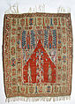 Carpet, Wool (warp and weft), metal wrapped thread; tapestry-woven