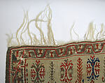 Carpet, Wool (warp and weft), metal wrapped thread; tapestry-woven