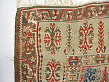 Carpet, Wool (warp and weft), metal wrapped thread; tapestry-woven