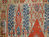 Carpet, Wool (warp and weft), metal wrapped thread; tapestry-woven