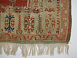 Carpet, Wool (warp and weft), metal wrapped thread; tapestry-woven