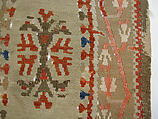 Carpet, Wool (warp and weft), metal wrapped thread; tapestry-woven