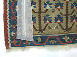 Carpet, Wool (warp and weft), metal wrapped thread; tapestry-woven