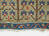 Carpet, Wool (warp and weft), metal wrapped thread; tapestry-woven