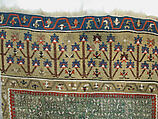 Carpet, Wool (warp and weft), metal wrapped thread; tapestry-woven