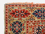 Carpet with Double-Ended Triple Niche, Wool (warp, weft and pile); symmetrically knotted pile