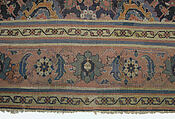 Blue-ground Harshang Carpet, Cotton (warp and weft), wool (pile); symmetrically knotted pile