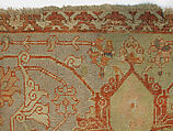 Carpet, Cotton (warp and weft), wool (pile); asymmetrically knotted pile