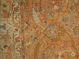 Carpet, Cotton (warp and weft), wool (pile); asymmetrically knotted pile