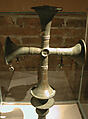 Processional Cross with Hanging Ornaments, Bronze