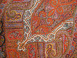 Shawl, Wool; woven, embroidered