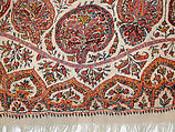 Shawl, Wool; embroidered