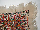 Shawl, Wool; embroidered