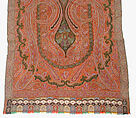 Shawl, Wool; embroidered