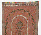 Shawl, Wool; embroidered