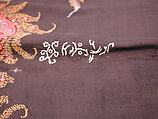 Shawl, Wool; embroidered