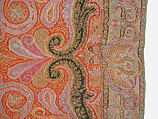 Shawl, Wool; embroidered