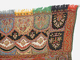 Shawl, Wool; embroidered