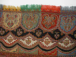 Shawl, Wool; embroidered