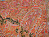 Shawl, Wool; embroidered