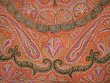 Shawl, Wool; embroidered