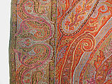 Shawl, Wool; embroidered