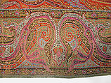 Shawl, Wool; embroidered
