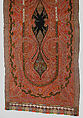 Shawl, Wool; embroidered