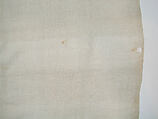 Towel, Linen; embroidered in silk, metal wrapped thread, and tinsel