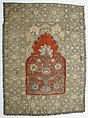 Panel, Wool, silk; embroidered in silk and metal wrapped thread