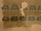 Textile Fragment, Linen, wool; plain weave, tapestry weave