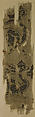 Textile Fragment, Linen, wool; plain weave, tapestry weave