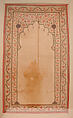 Kalamkari Panel with Niche, Cotton; plain weave, mordant painted and dyed, resist dyed