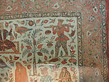 Kalamkari Rumal, Cotton; plain weave, mordant painted and dyed, resist dyed