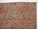 Textile Fragment, Silk, metal wrapped thread; lampas (kemha)