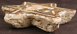Star-Shaped Tile, Stonepaste; overglaze and luster-painted