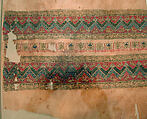 Textile Fragment, Linen and silk; plain weave, tapestry weave